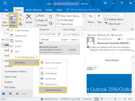 archive in outlook 2011